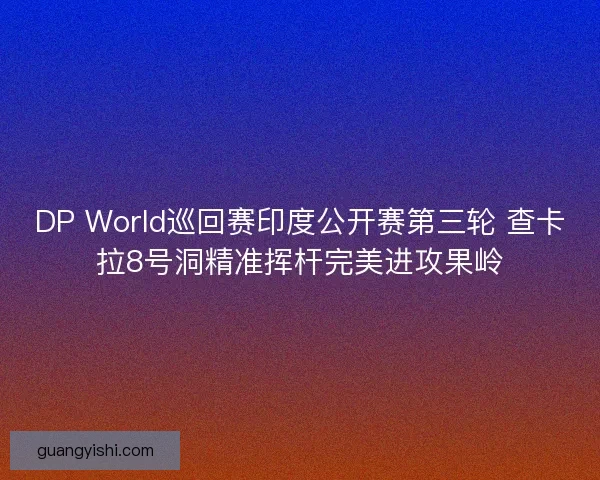DP World巡回赛印度公开赛第三轮 查卡拉8号洞精准挥杆完美进攻果岭